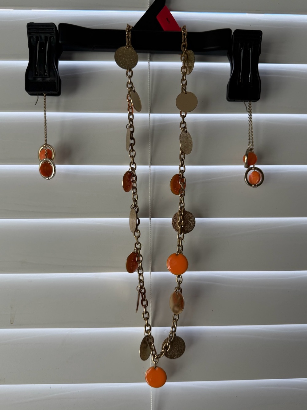 Elegant Orange and Gold Necklace Set 🧡🧡 Best Offer Accepted!
